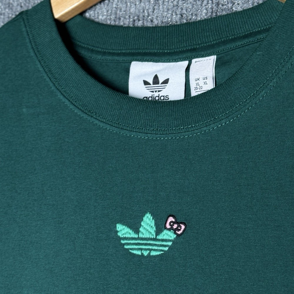 Adidas x Hello Kitty Women T Shirt XL Collegiate Green